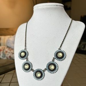 Blue Floral Statement necklace